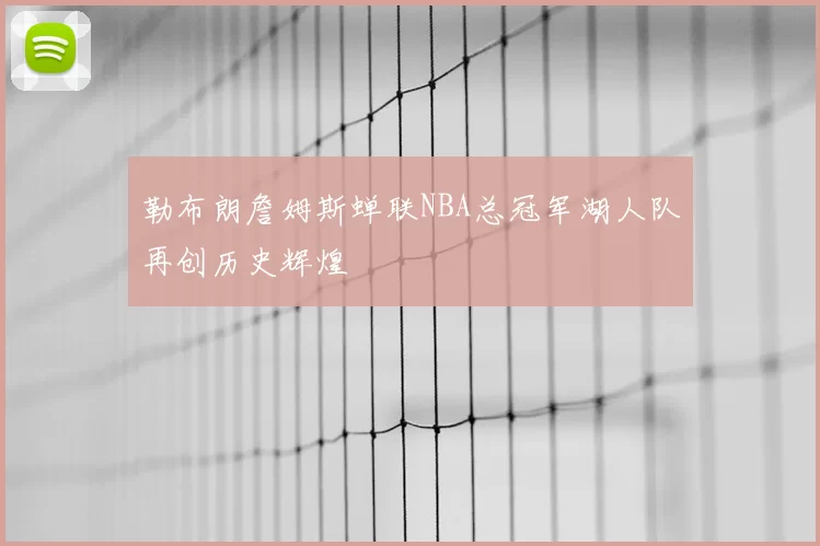 勒布朗詹姆斯蝉联NBA总冠军湖人队再创历史辉煌